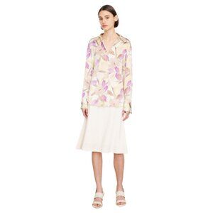Vince Women's Floral Print Silk Shirt SIZE S